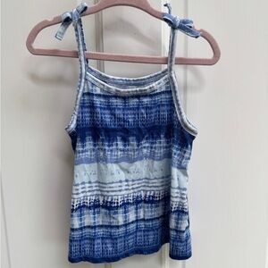 The Children’s Place 2T Girls Blue Tie Dye  Sleeveless Camisole Shirt Blouse
